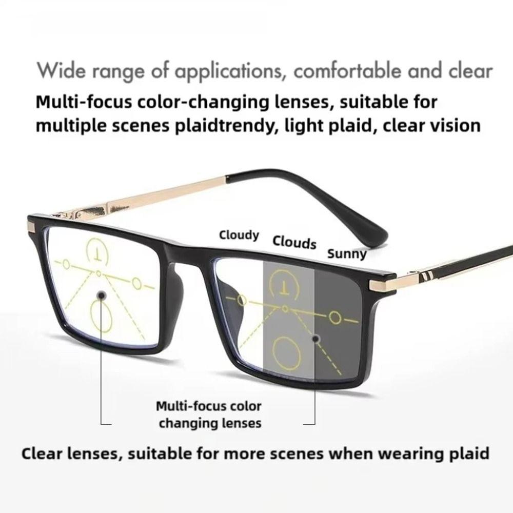 Photochromic Anti-Blue Light Reading Glasses Blue Ray Blocking Hyperopia Glasses  Office