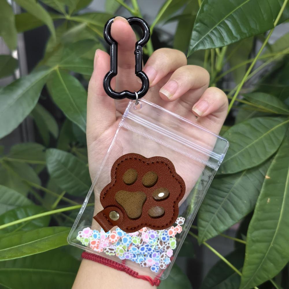 Handmade Cat Claw Keychain Creative Pet Hair Storage Bag Pets Hair Storage Keychain Couple