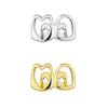 Hip Hop Double Hollow Heart Teeth Grillz Daily Gold Plated Tooth Caps For Women Men Jewelry Dental Grills