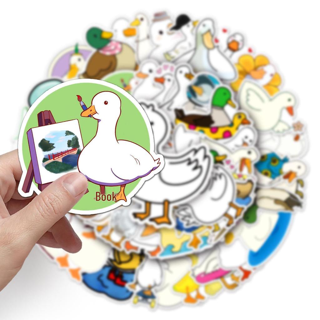 50 Duck Animal Stickers: Trendy Graffiti Decor for Laptops, Cars & More