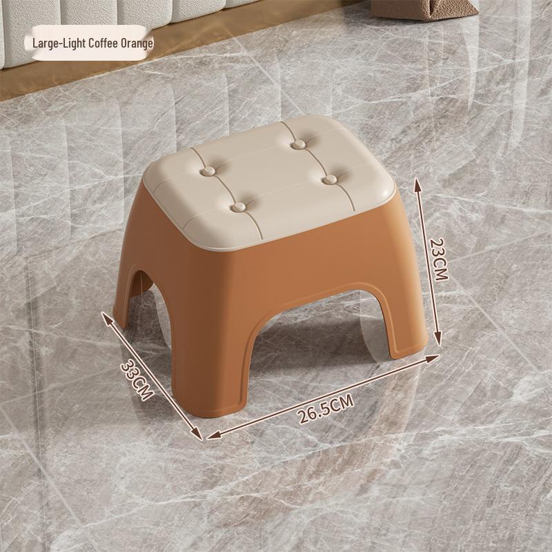 Children's Non-Slip Detachable Low Backrest Stool for Indoor/Outdoor Use
