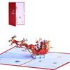 Creative 3D for Pop Up Greeting Cards Cards Colorful Flying Deer Christmas C