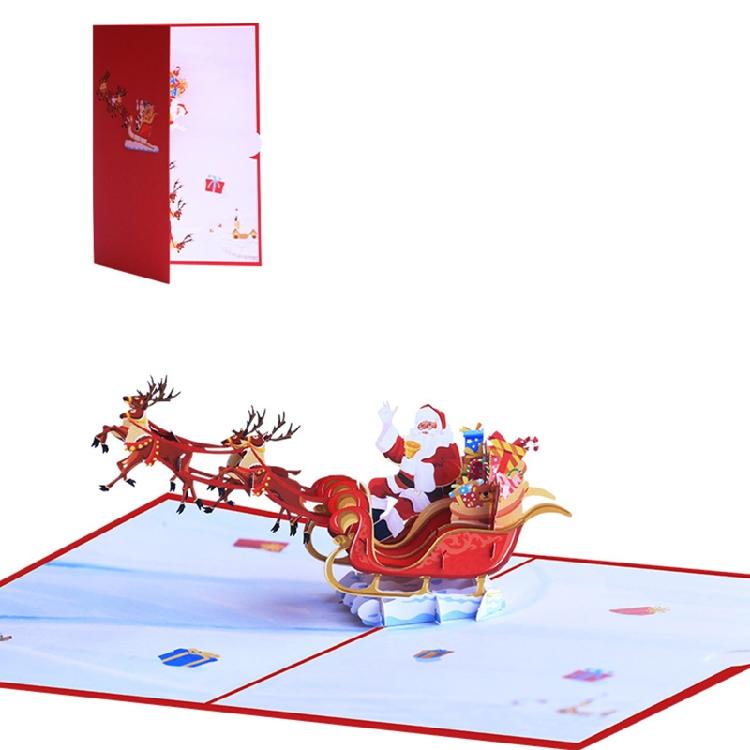 Creative 3D for Pop Up Greeting Cards Cards Colorful Flying Deer Christmas C 1
