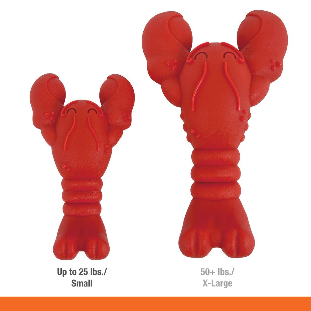 Nylabone Lobster Dog Toy Power Chew Cute Dog Toy for Aggressive Chewing Fun Filet Mignon Flavor – – Twist! (Small/Regular) (1 Count)