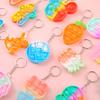 Bubble Popping Keychain Students Office Workers Stress Relief Push Bubble Key Ring Backpack Hanging Decoration Charm