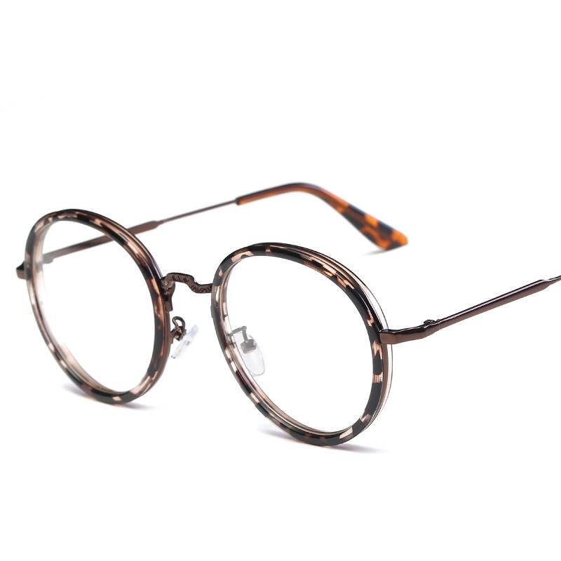 Non-Prescription Glasses Fashion Decorative Specs Pc Lenses Comfortable Round Frame Glasses For Travel Cycling Outdoor Sports