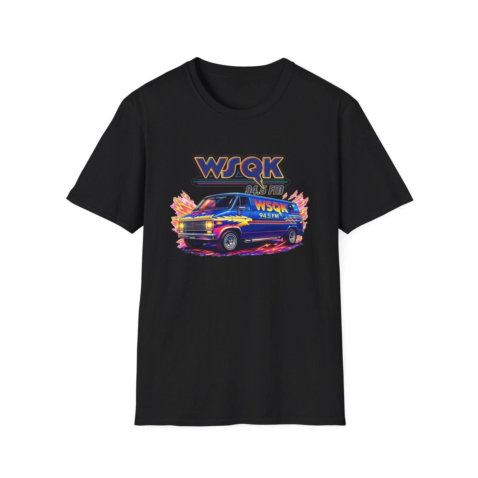 WSQK 94.5 FM the Squawk Retro Van T-Shirt | Radio Station Graphic tshirt XXXXL