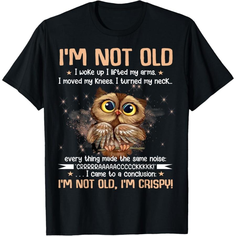 Сова Я не старый Я Хрустящий Футболка XXXXXL чёрный