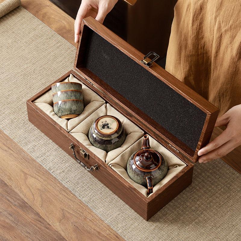Tea making tea set Chengdu surrounding souvenirs foreigners practical gifts business activities high-end small gifts