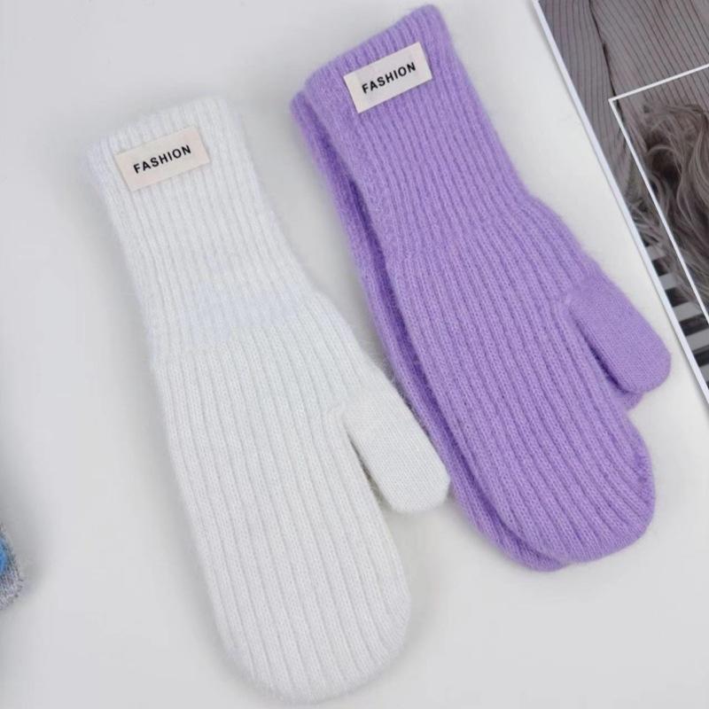 Women's Winter Warm Gloves Outdoor Antifreeze Protective Gloves for Young Girls