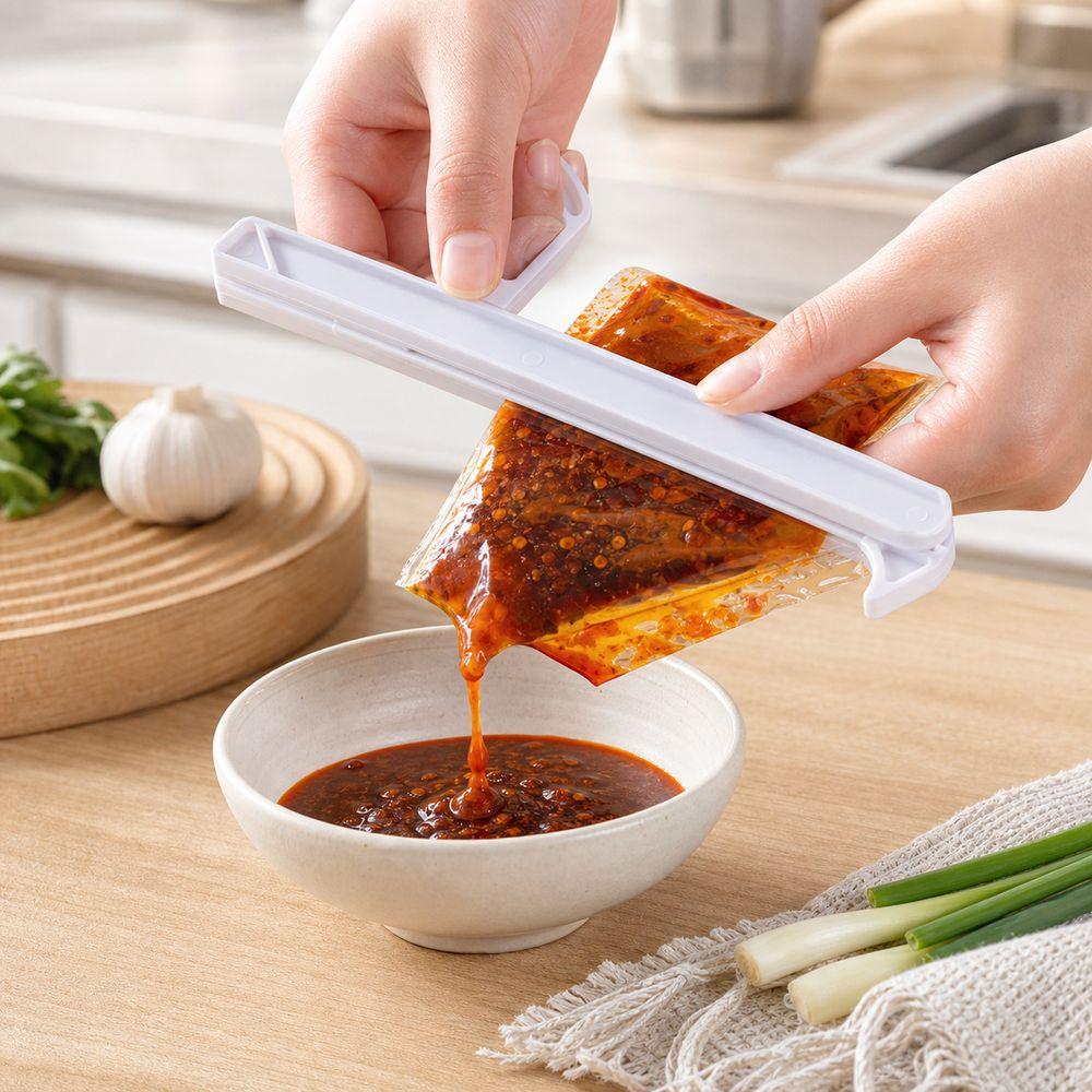 Portable Bag Squeezer Clip Scissor Style Handle Packet Squeezer Bag Sealing Clip  Kitchen Use