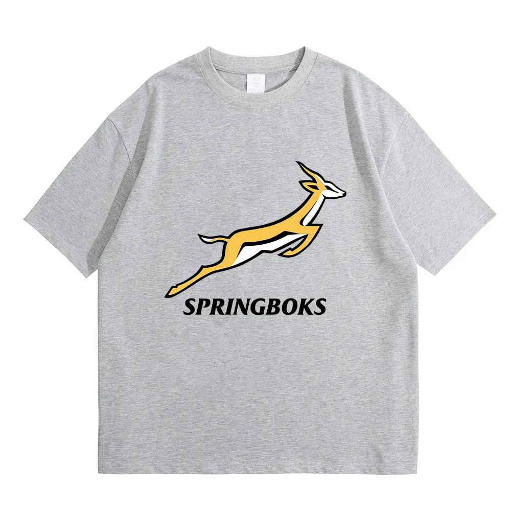 

Springbok Rugby Supporter Gear Merch T-shirt Fashion Brand Men Women Pure Cotton Tshirt Men s Fashion Casual Oversized T Shirts XXXL