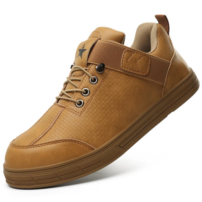 

Eur Size Leather Work Safety Shoes For Men Anti-puncture Outside Construction Anti Smashing Indestructible Steel Toe Sneaker 40