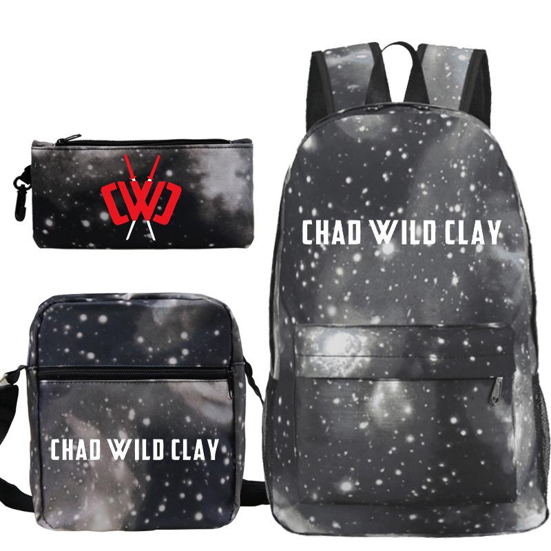 Popular game merchandise printed backpack popular student bag three-piece set