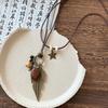 Retro Chinese Leather Star Tassel Feather Necklace - Women's Clavicle Chain