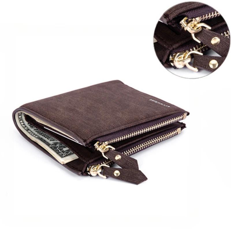 Theft Protec Coin Bag Zipper Men Wallets Famous Brand Mens Wallet Male Money Purses Wallets Design Top Men Wallet
