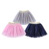 Barn Mesh Minikjolar Flickor Prinsess kjol Glitter Dans Balett Kjol Tutu Märke Paljett Party Girl Faldas kjol