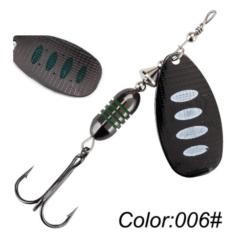 18g Rotating Spinner Lure Bass Pike Fishing Sea Freshwater Artificial Bait With Treble Hook
