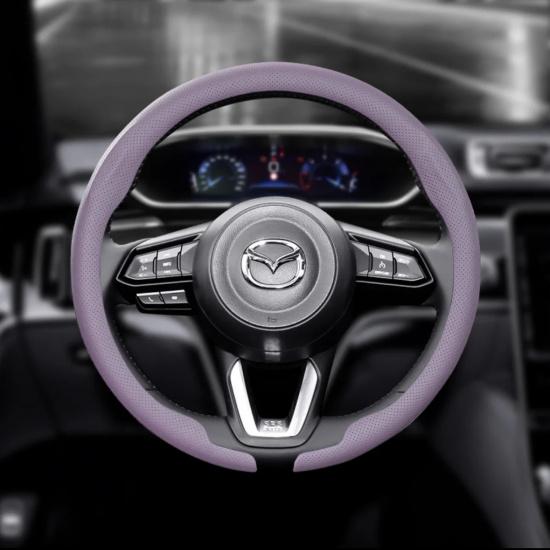 8DNappa leather Car Steering Wheel Cover For Mazda CX-30 CX30 2024 Non-Slip Washable Auto Accessories