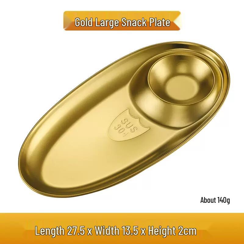 ZISIZ Korean Style 3-Compartment Stainless Steel Sauce Dish