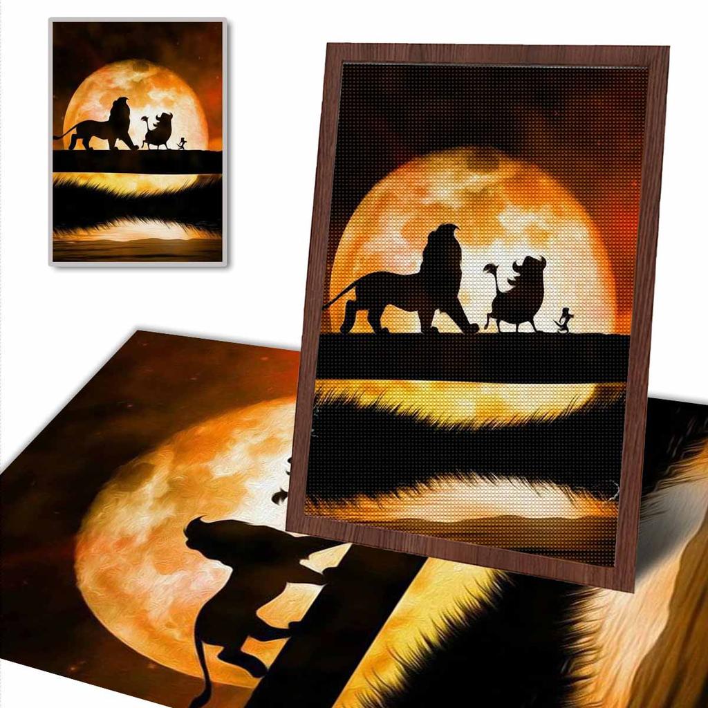 Full Round Diamond Painting The Lion King Art Rhinestone Picture Mosaic DIY 5D Cross Stitch Embroidery Home Decoration