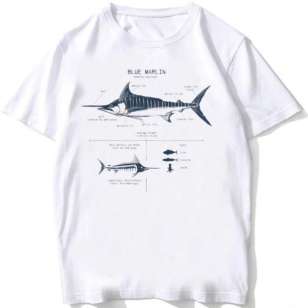 Whale Shark Anatomy Vintage T-Shirt Unisex Men Short Sleeve Hip Hop Beach Animal Style Boy Casual White Tees Funny