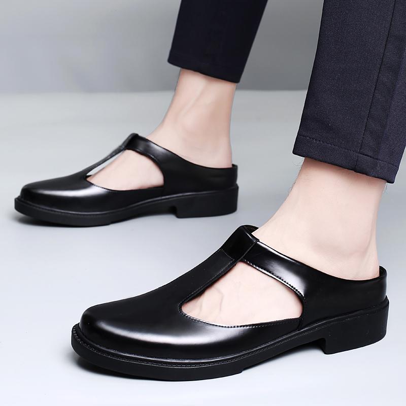 Fashion Summer Genuine Leather Breathable Men's Sandals Outdoor Anti Slip Wear-resistant Casual Slippers Flat Designer Walking Shoes