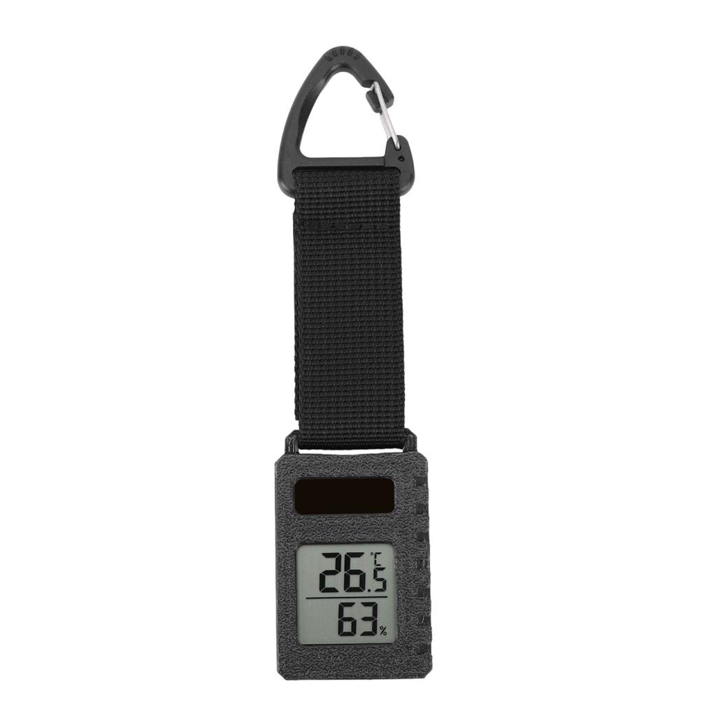 Backpacking Hiking Travel Thermometer with Carabiner Clip Temperature Humidity Meter Sensor Gauge for Camping Cellar Closet Home