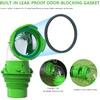 Clear 90 Degree RV Sewer Hose Elbow with Adapter - Removable 6-in-1 Fittings - Fits 4 Sizes of Dump Station Inlets (90° -Elbow Adapter)
