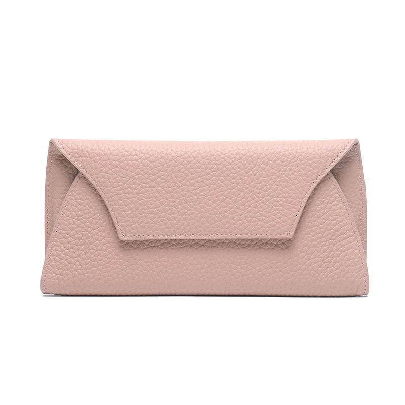 The First Layer Of Cowhide Creative Versatile Long Wallet Women'S Simple Leather Glasses Case Wallet Can Be Placed On Mobile Phones