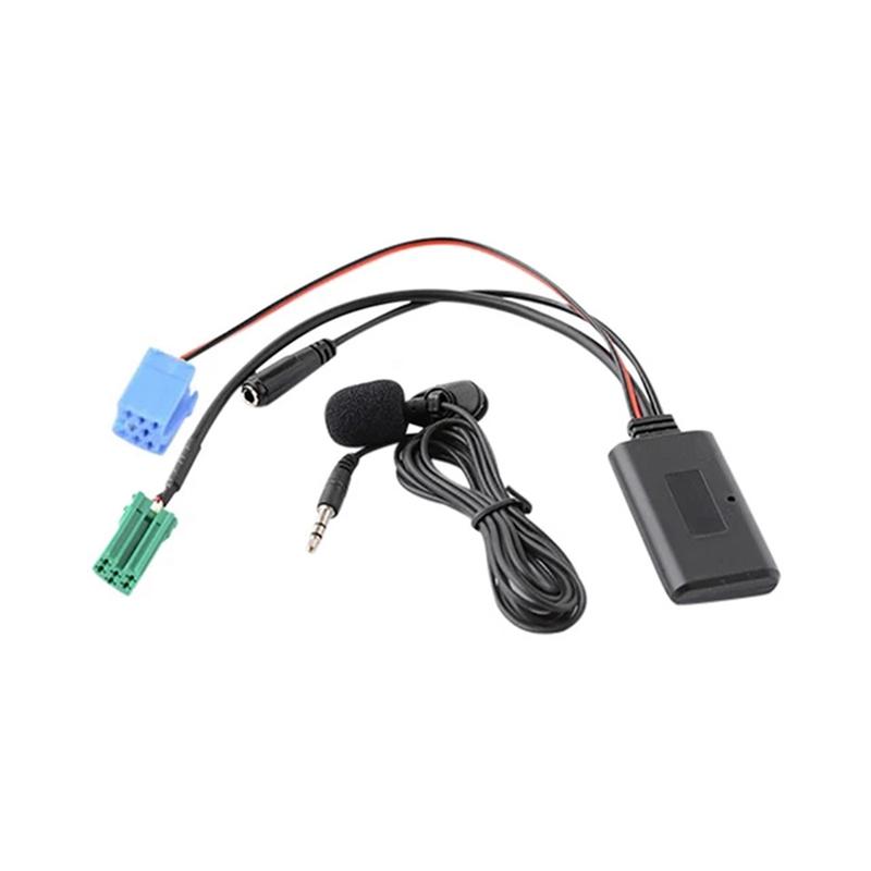 Car Bluetooth 5.0 Music Receiver Aux Wired Microphone Hands-Free Phone Free Call Adapter for Renault CD Player