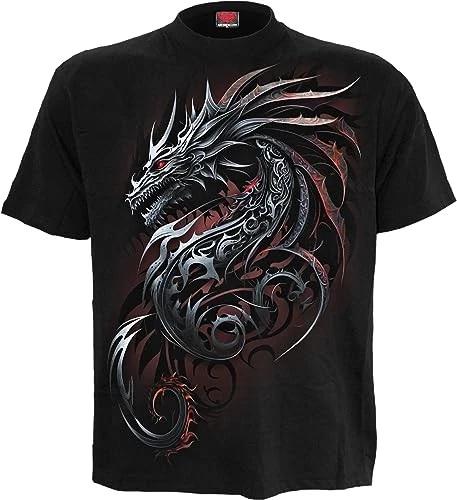 Spiral - DRAGON SHARDS (Unisex Black Short Sleeve T-Shirts) Medium 2XL