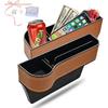 Car Seat Gap Filler Organizer, 2 Pack Multifunctional Car Seat Organizer, Auto Console Side Storage Box with Cup Holders 2 Seat Hooks for Drink, Car