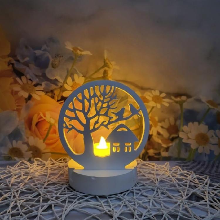 Mushroom House Candle Holder Molds Crafts Mould Love Tree Candlestick Silicone Moulds Castings Molds