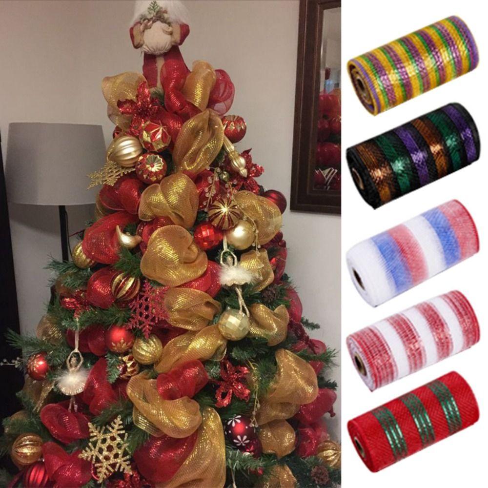 

ПП сітка Тюль Рулон DIY ручної роботи Стрічка Різдвяна ялинка Різдво / Новий рік Style-5