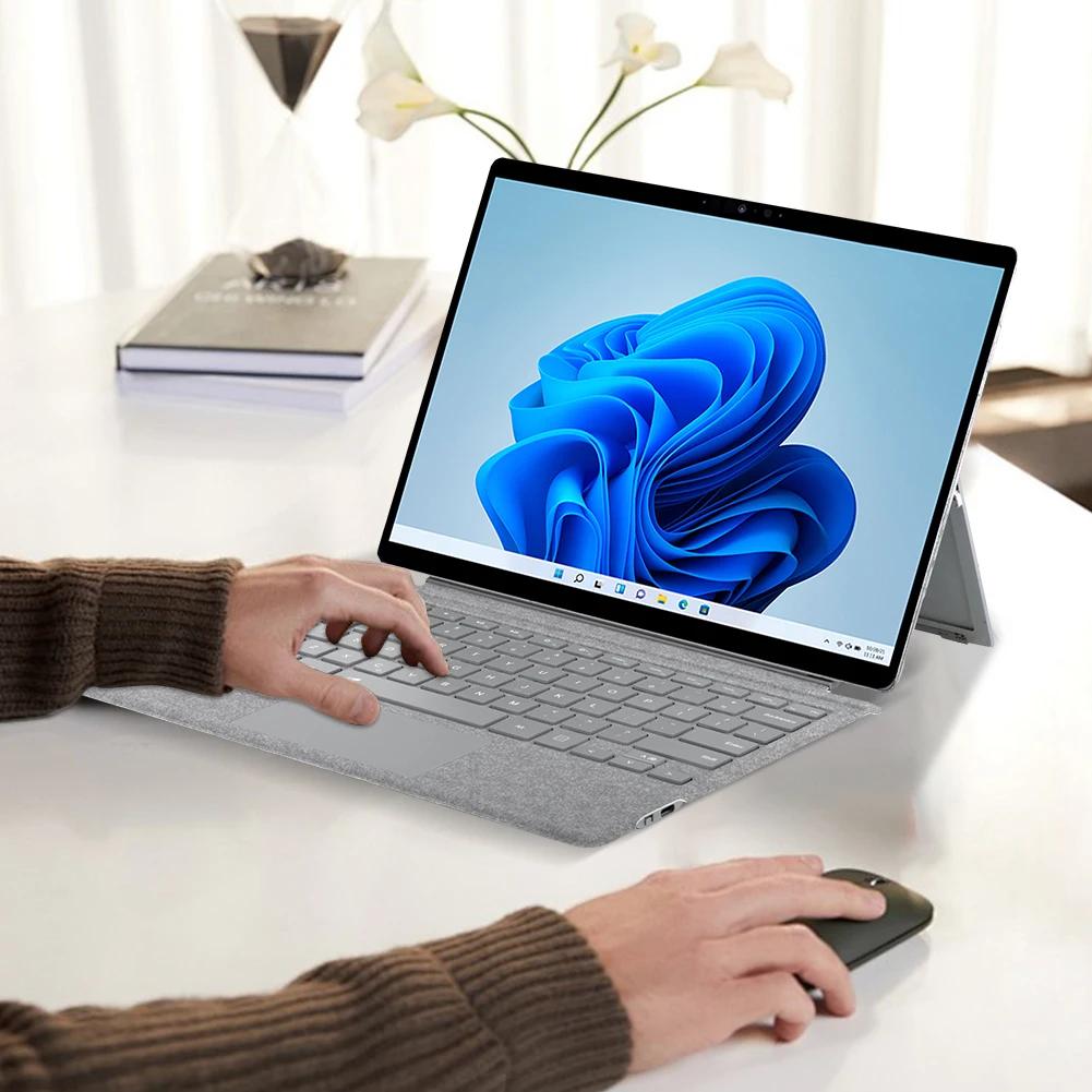 Portable Wireless Keyboard Bluetooth-Compatible Type Cover Keyboard Trackpad Keyboard for Microsoft Surface Pro 3/4/5/6/7/7 Plus