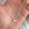 S925 Sterling Silver Butterfly Necklace New Collarbone Chain Gentle and Sweet Neck Chain Tide