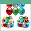 Balão de Látex de Aniversário Pixel Minecraft Decoração de Festa Para Crianças Celebração Divertida**