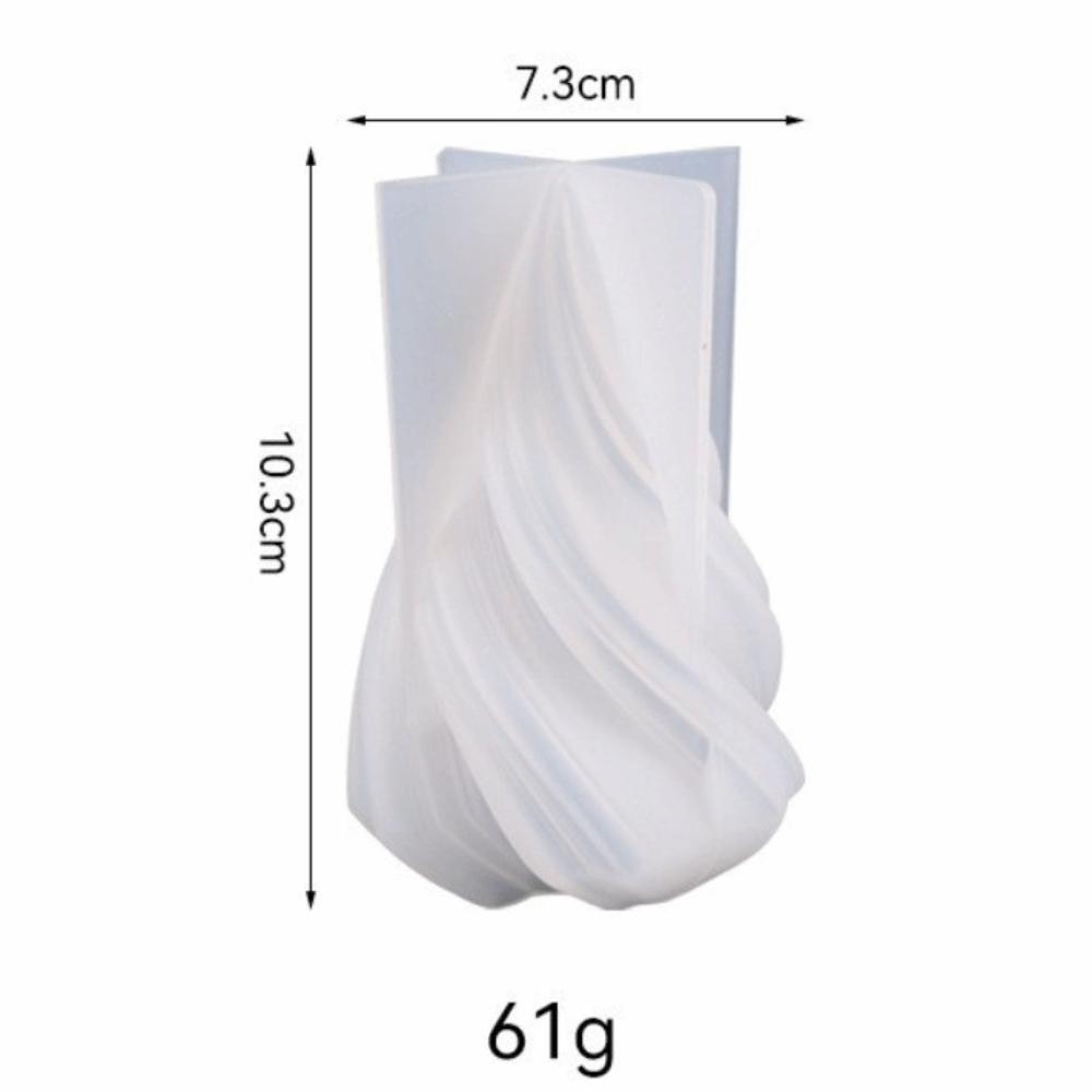 New Silicone Scented Candle Mold Craft Making Abstract Art Taper Candle Mould Swirl Design Plaster Resin Mold Home Decor