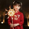 Spinning Axis Pinwheel Flower Lamp Retro Pattern Rotating Windmill Light  Toy Parade