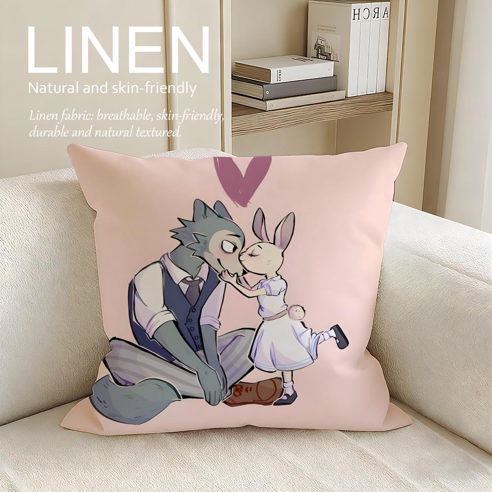 Anime BEASTARS Kissenbezug Kissenhülle Set Stk x x Atmungsaktiv Waschbar Sofakissenbezug