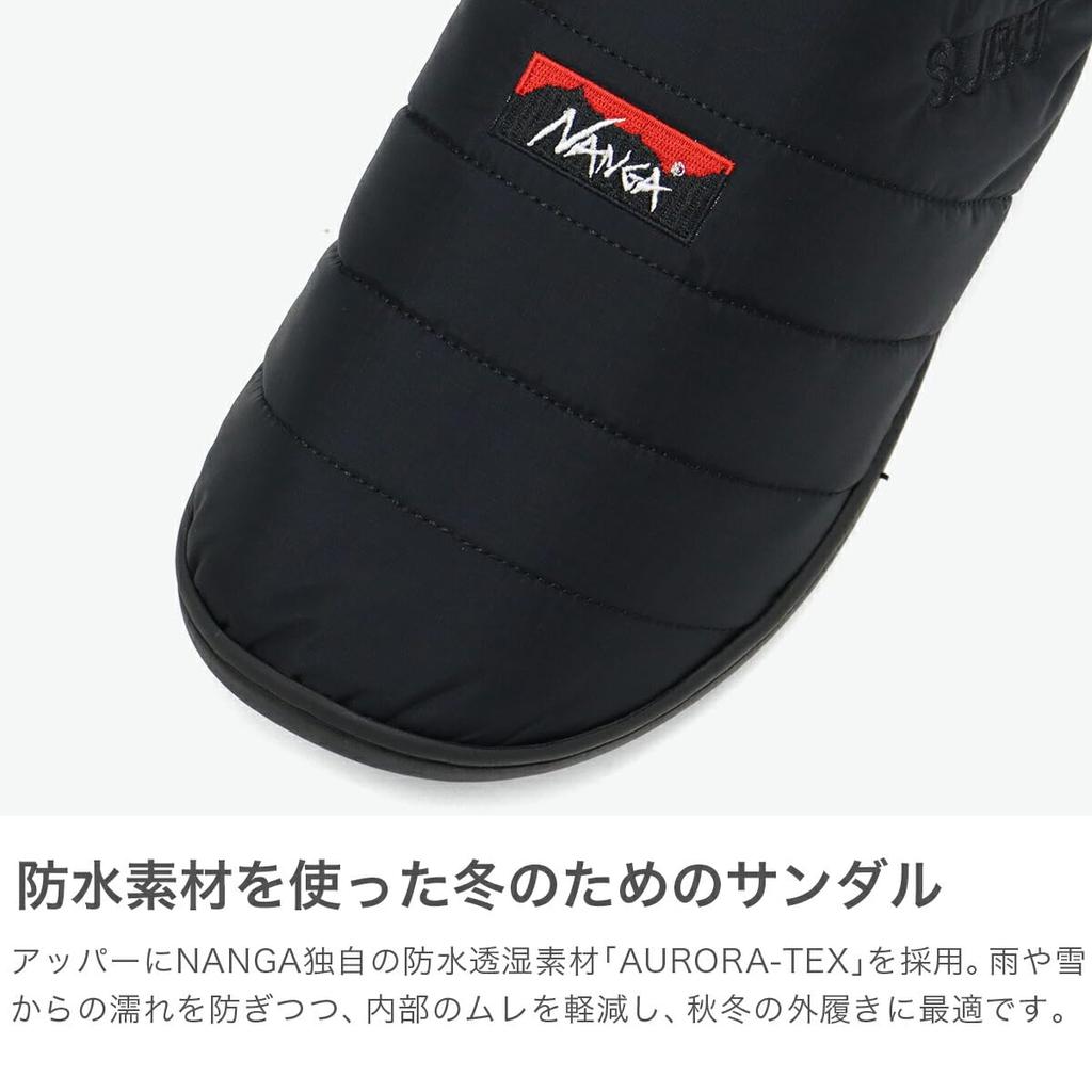 NANGA x SUBU Aurora Tex Winter Sandals (BLACK, Sizes 24.0-25.5cm)