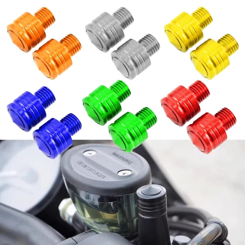 2Pcs M8 M10 Motorcycle CNC Aluminum Rear View Mirror Screws Hole Plugs Screws Rearview Mirror Anti-Rust Holder Screw