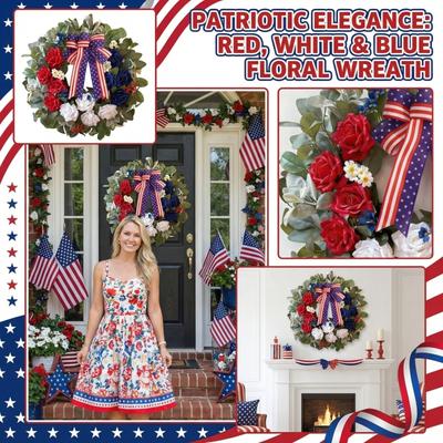 Wreath – Independence Day Holiday Decoration, Front Door Hanging Ornament, And Decorative Arrangement