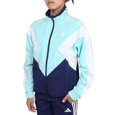 Adidas U MH CB 160 Warm-up Jacket, Semi-Flash Aqua/Dark Blue/White,