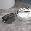 Photo-sensitive Color-changing Half-frame Anti-blue Light Nearsighted Glasses 828
