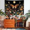 Boho Butterfly Tapestry Flower Moon Wall Tapestry, Moon Phases Tapestries For Bedroom Cute Tapestries Wall Hanging For Bedroom