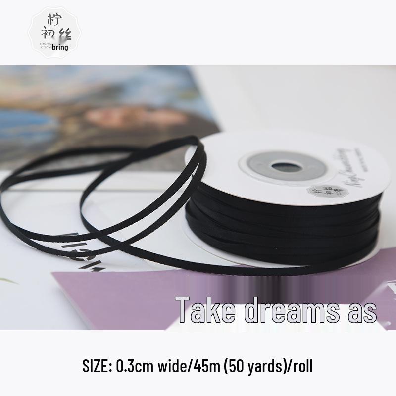 3mm Premium Double-Sided Satin Polyester Ribbon for Wedding Bows and Gift Packaging