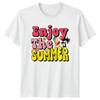 Enjoy The Summer TShirt Retro Groovy Beach Birthday Gift For Him And Her