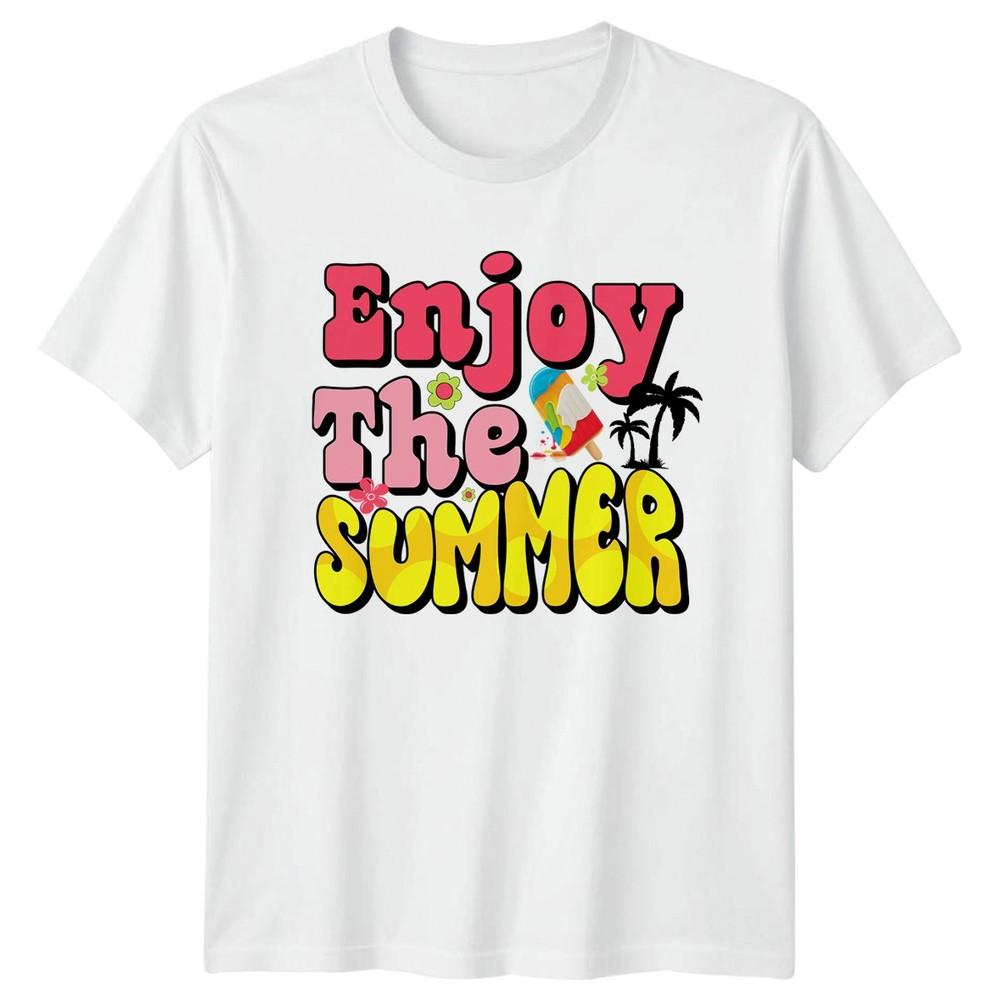 Enjoy The Summer TShirt Retro Groovy Beach Birthday Gift For Him And Her S